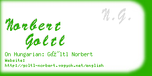 norbert goltl business card